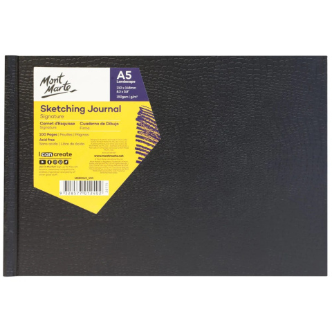 Blok Sketch Journal Mont Marte A5 Lscape 100 Stron, 150gsm