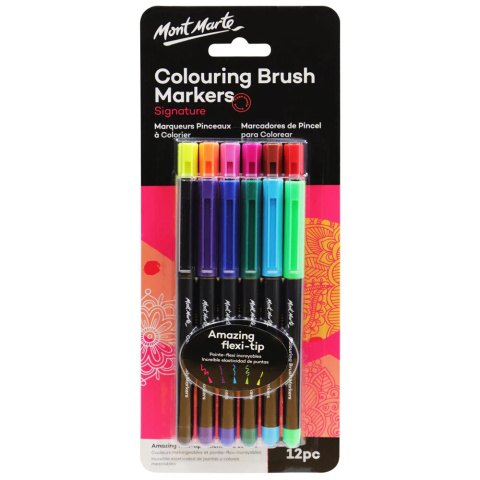 Zestaw Marker Coloring Brush Mont Marte 12SZT