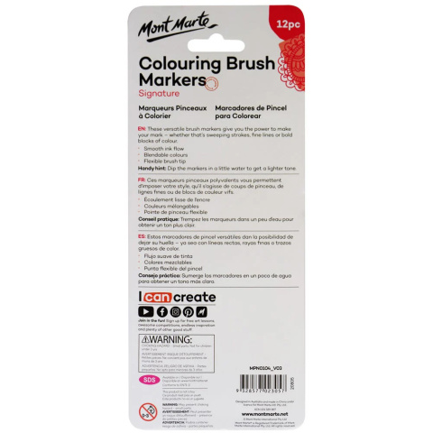 Zestaw Marker Coloring Brush Mont Marte 12SZT