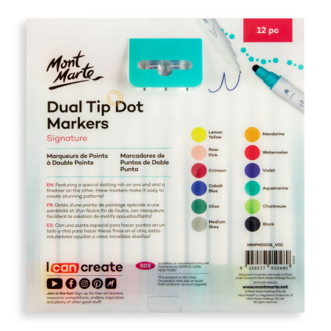 Zestaw Marker Tip Dot Mont Marte 12SZT