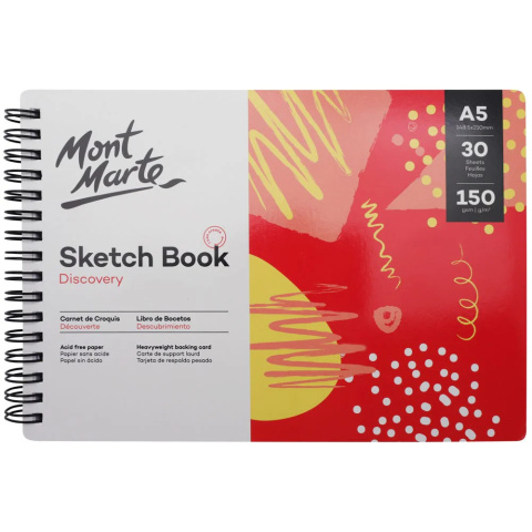 Blok Sketch Book Discovery Mont Marte A5 30 Stron, 150gsm