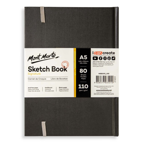 Blok Sketch Book Signature Mont Marte A5 80 Stron, 110gsm