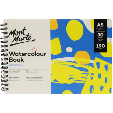 Blok Watercolour Book Mont Marte A5 30 Stron, 190gsm