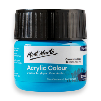 Farba Akrylowa Signature Mont Marte 100ML Cerbulean Blue