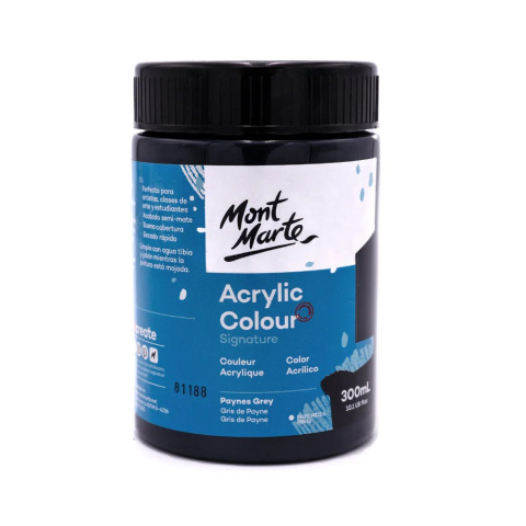 Farba Akrylowa Signature Mont Marte 300ML Paynes Gray