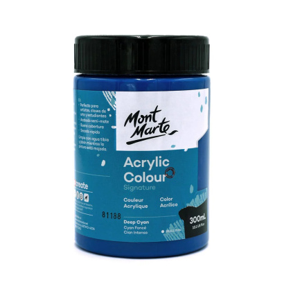 Farba Akrylowa Signature Mont Marte 300ML Deep Cyan