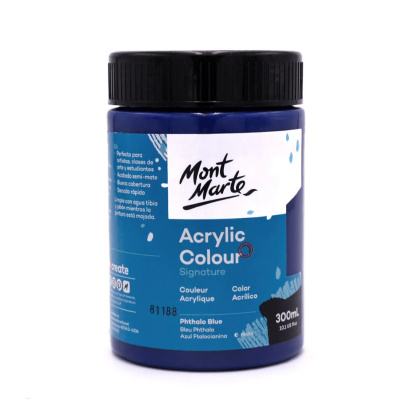 Farba Akrylowa Signature Mont Marte 300ML Phthalo Blue