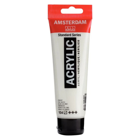 Amsterdam Standard Series Akrylowa Tuba 120 ml Zinc White 104