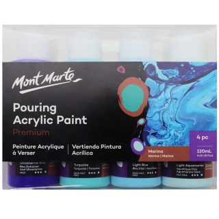 Zestaw Farb Pouring Mont Marte 4x120ML Marina